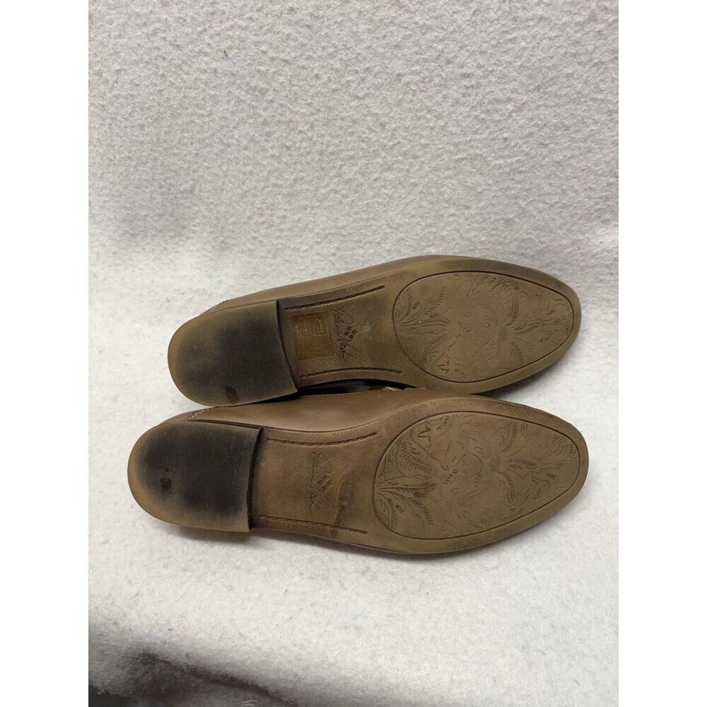 Patricia Nash Fia Taupe Brown Leather Loafer Flat Shoes Size 9 / 39 M Old Money - Picture 4 of 5